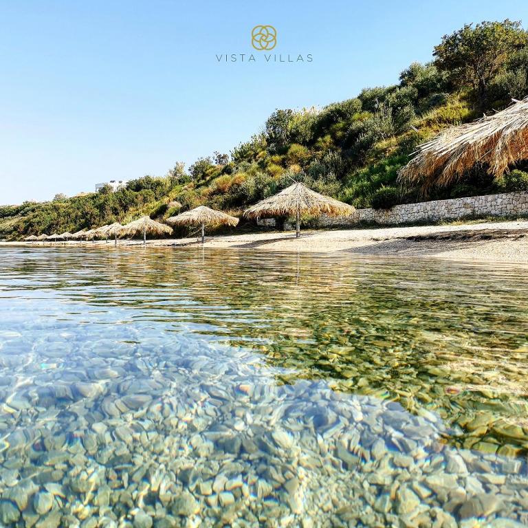 Clear Adriatic water and beach near Vista Villas